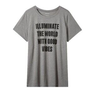 TORRID Classic Fit Gray GOOD VIBES Tee Shirt Plus Size 2X